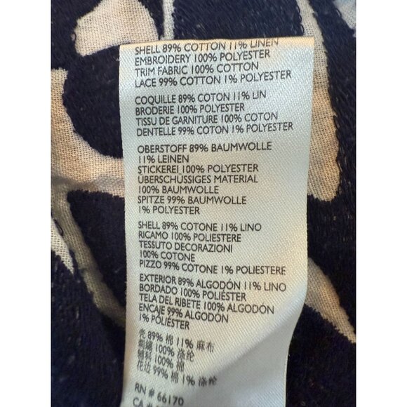 Anthropologie Maeve Liyah Embroidered Linen Blend Peasant Blouse Size 2 - Picture 9 of 13